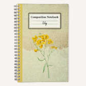 Carnet Psilostrophe Jaune Sparsiflora Comp personnalisé (Recto)