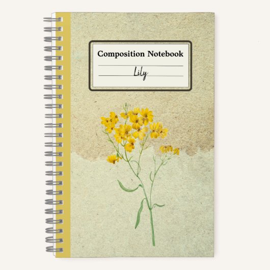 Carnet Psilostrophe Jaune Sparsiflora Comp personnalisé (Recto)