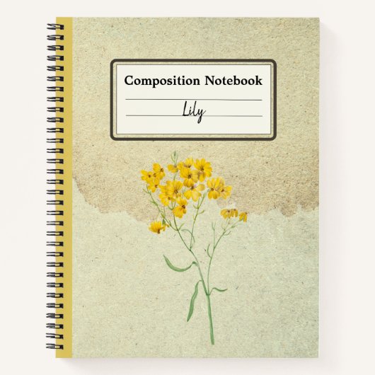 Carnet Psilostrophe Jaune Sparsiflora Comp personnalisé (Devant)