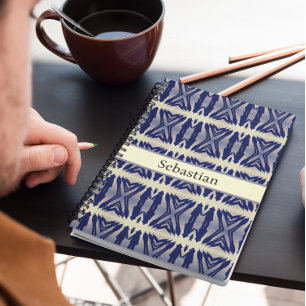 Carnet Psychedelic Shadow People in Navy, coutume