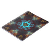 Carnet Psychédélique Hippie Fleur Bleu Rouge et Jaune (Côté gauche)