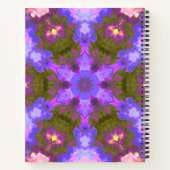Carnet Psychédélique Mandala Fleur violet et bleu (Dos)