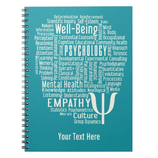 Carnet PSYCHOLOGIE Word Cloud PC (Devant)