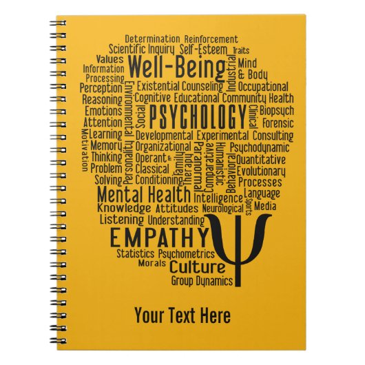 Carnet PSYCHOLOGIE Word Cloud PC (Devant)