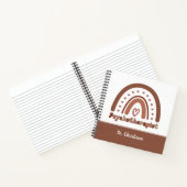 Carnet Psychothérapeute personnalisée Boho Rainbow (Intérieur)