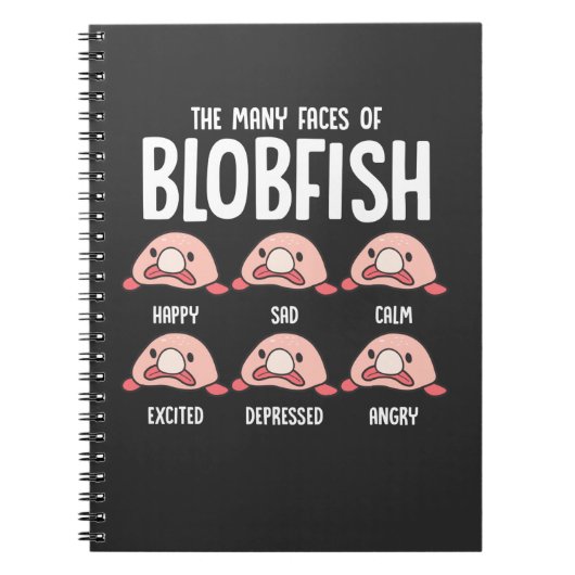 Carnet Psychrolutes Poisson Laide Visage Blobfish Sea cré (Devant)