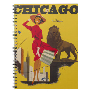 Carnet Publicité aérienne vintage Chicago USA