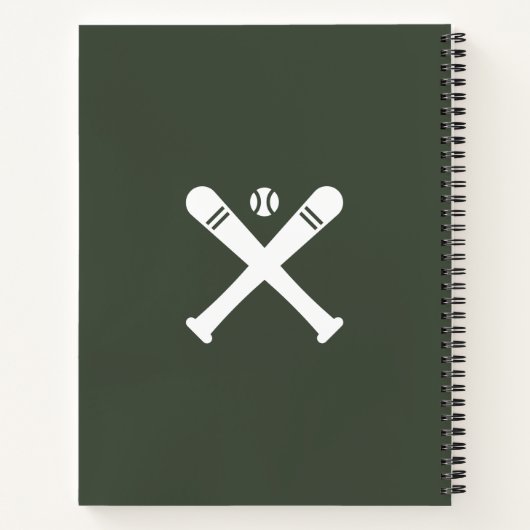 Carnet Puce de baseball Spiral Notebook (Dos)