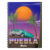 Carnet Puebla Mexique, affiche de vacances (Devant)