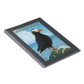 Carnet Puffin touffé de la côte de l'Oregon (Côté Droit)