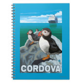 Carnet Puffins & Cruise Ship - Cordova, Alaska (Devant)