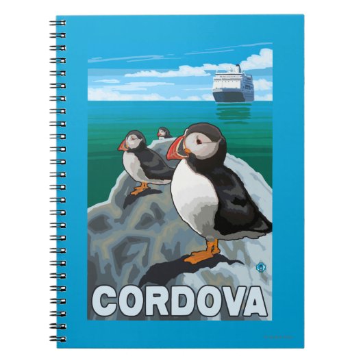 Carnet Puffins & Cruise Ship - Cordova, Alaska (Devant)