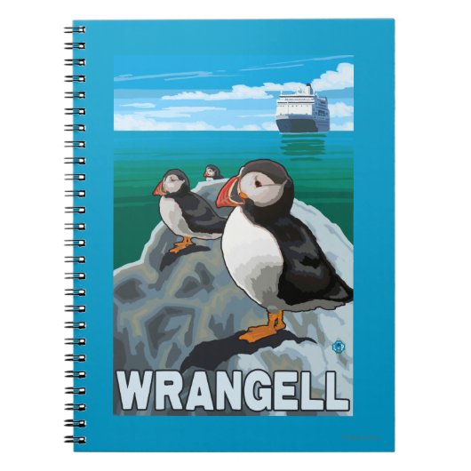 Carnet Puffins & Cruise Ship - Wrangell, Alaska (Devant)