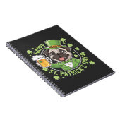 Carnet Pug amusant de la Saint-Patrick avec chope de bièr (Côté Droit)
