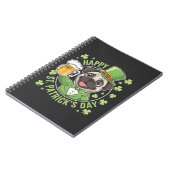 Carnet Pug amusant de la Saint-Patrick avec chope de bièr (Côté gauche)