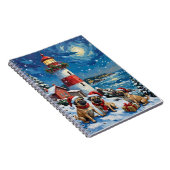 Carnet Pug Christmas Lighthouse Holiday (Côté Droit)