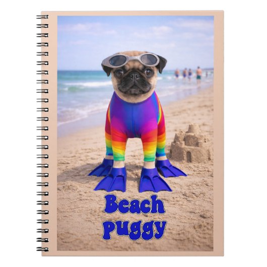 Carnet Puggy de la plage (Devant)