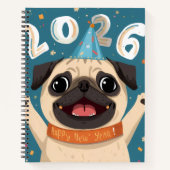 Carnet “Puggy Stardust 2026: Deluxe Spiral Notebook (Devant)