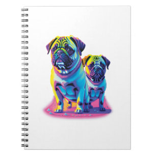 Carnet Pugs Pop en Rose