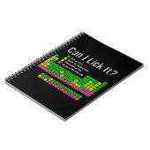 Carnet Puis-je le Lick Table périodique Enseignant Enfant (Côté gauche)