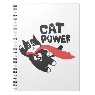 Carnet Puissance du chat - Choisissez la couleur de l'arr