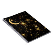 Carnet Puissante Lune récente et étoiles (Côté Droit)