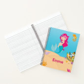 Carnet Puits de mer de sirène navire Notebook rose (Intérieur)