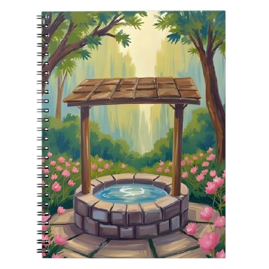 Carnet Puits de souhaits Forêt florale magique (Devant)