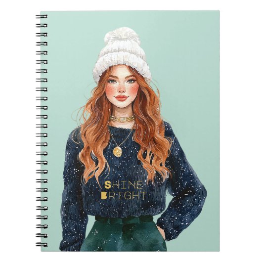 Carnet Pull Mint Redhead Blue Shine Bright (Devant)