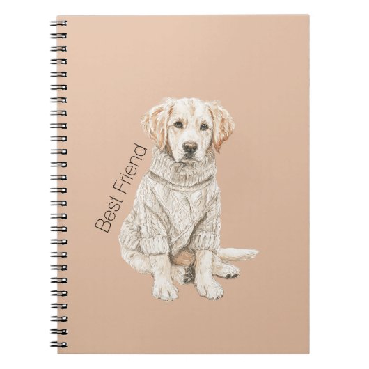 Carnet Pull pour chien couleur crème Meilleur ami (Devant)