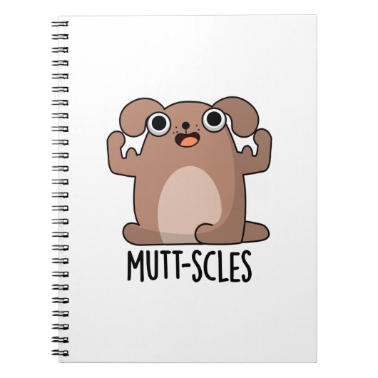Carnet Pun animal drôle Mutt-scles Chien (Devant)