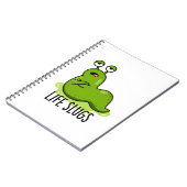 Carnet Pun animal drôle sur les limaces de la vie  (Côté gauche)