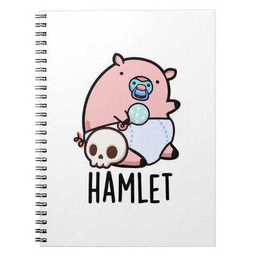 Carnet Pun bébé cochon Hamlet drôle Shakepear (Devant)