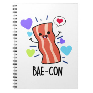 Carnet Pun de bacon drôle Bae-con