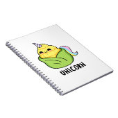 Carnet Pun de bébé corne drôle Licorne (Côté Droit)