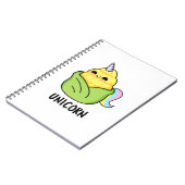 Carnet Pun de bébé corne drôle Licorne (Côté gauche)