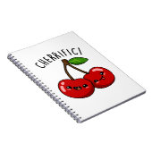 Carnet Pun de cerise rouge drôle Cherrific (Côté Droit)