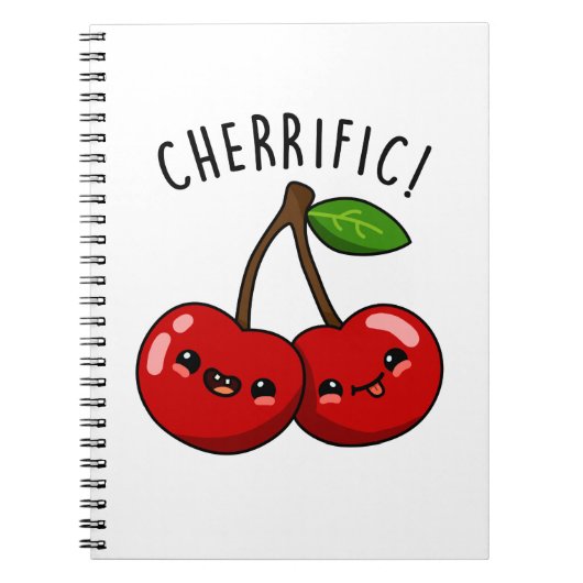 Carnet Pun de cerise rouge drôle Cherrific (Devant)