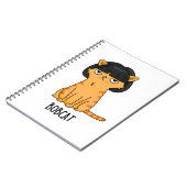 Carnet Pun de chat Bobcat drôle de cheveux courts Bob  (Côté gauche)