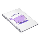 Carnet Pun de chaton gros mignon violet pourpre (Côté Droit)
