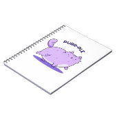 Carnet Pun de chaton gros mignon violet pourpre (Côté gauche)