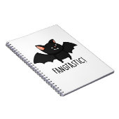 Carnet Pun de chauve-souris noire de Halloween drôle fant (Côté Droit)