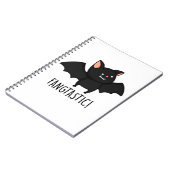 Carnet Pun de chauve-souris noire d'Halloween drôle fanta (Côté gauche)