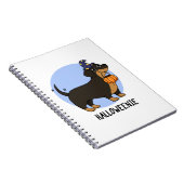 Carnet Pun de chien saucisse drôle d'Halloweenie (Côté Droit)