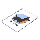 Carnet Pun de chien saucisse drôle d'Halloweenie (Côté gauche)