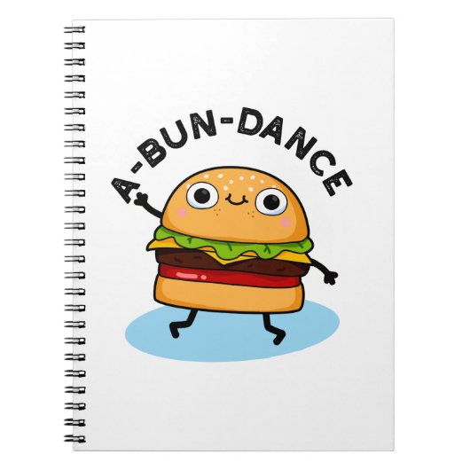 Carnet Pun de danse amusant de burger A-bun-dance (Devant)