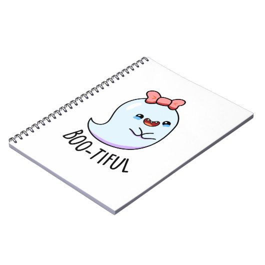 Carnet Pun de fantôme de Halloween féminin drôle Bootiful (Côté gauche)