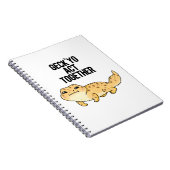 Carnet Pun de lézard drôle Geck Yo Agis Ensemble (Côté Droit)