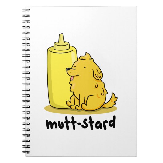 Carnet Pun de moutarde de chien rigolo Mutt-stard (Devant)