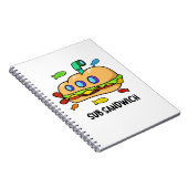 Carnet Pun de nourriture amusant de sous-marin (Côté Droit)